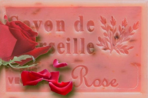 Rose mit Blüten - Savon de Marseille - BIO